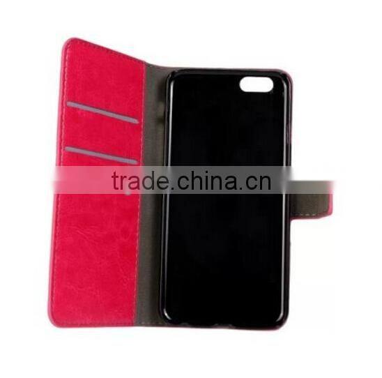 Luxury Magnetic Crazy Horse pattern Leather Wallet Case For iphone 6 4.7"/For iphone Plus/For iphone 5 5S 4 4S