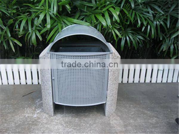 316 stainless steel and merbau wood dustbin public dustbin outdoor dustbin