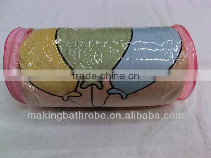 elegant patterns of Cartoon animal embroidered kids coral fleece baby & infant blanket