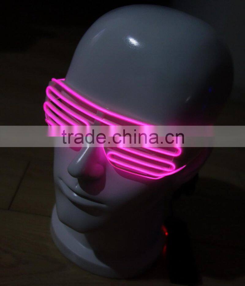 Yellow EL Shutter glasses / EL light Shutter glasses / EL Flashing Shutter glasses