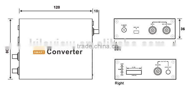 SD/HD/3G SDI to CVBS/AV smart converter