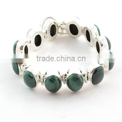 Dendrite Agate jewelry 925 silver bracelet natural gemstone jewelry Indian silver bracelet Fashion bracelet