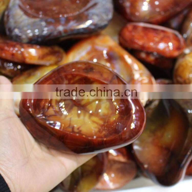 wholesale beautiful top quality engraved crystal ashtray red agate ashtray