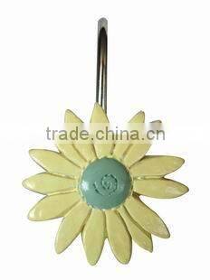 leave series peva shower curtain with resin hooks