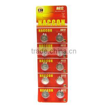 AG12 1.5v .108mAh Alkaline button cell batteryrw