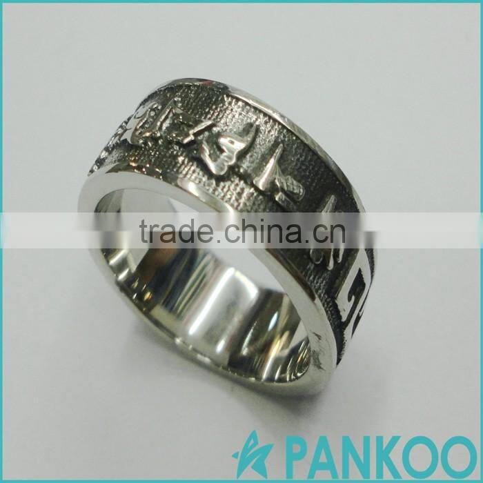 Singular Innovative models series of Non-mainstream fashion retro punk silver ,titanium and alloy unisex ring