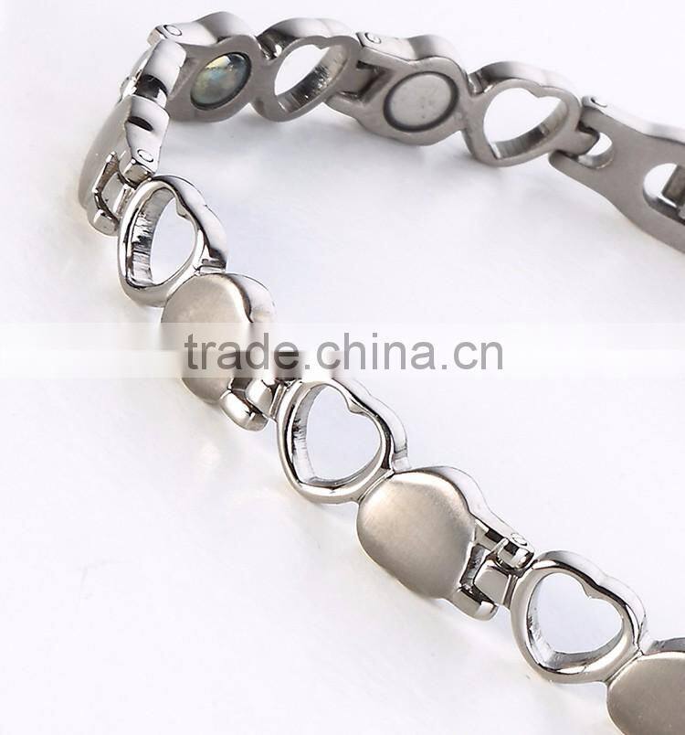 Wholesale China 316l stainless steel metal friendship health bio magnetic pure energy bracelet