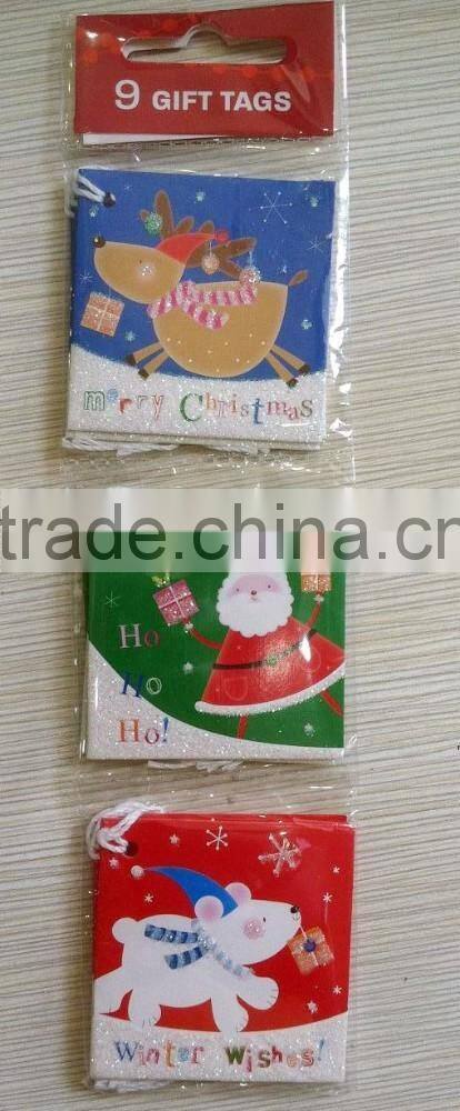 Christmas Decor card celebration glitter sticker card