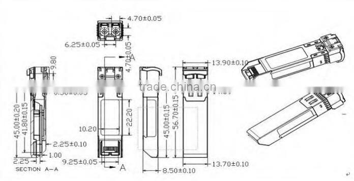 LC connector high quality 850nm 300m sfp 10g sr