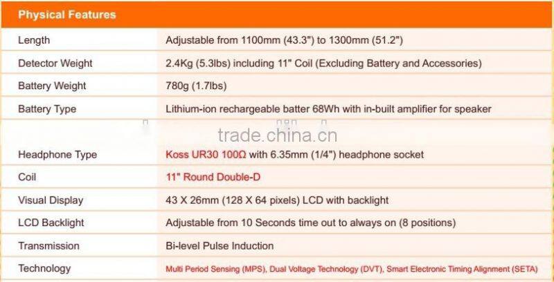 Hot sales gold scanner metal detector, detector de diamante , underground pulse induction gold finder metal detector