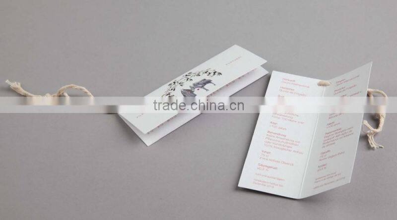 Custom Logo Design Center Folded Over Cardboard Paper Hang Tag