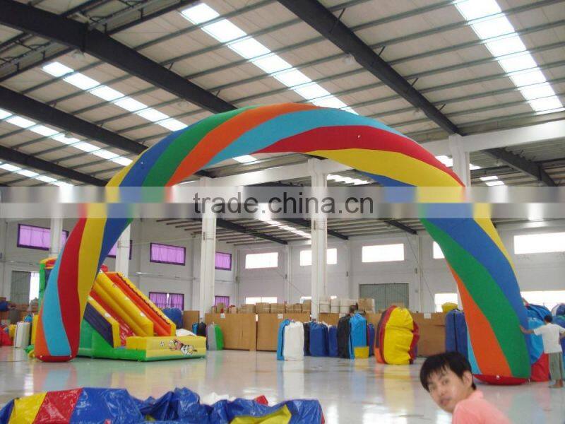 Selling giant advertising inflatable rainbow arch for activity