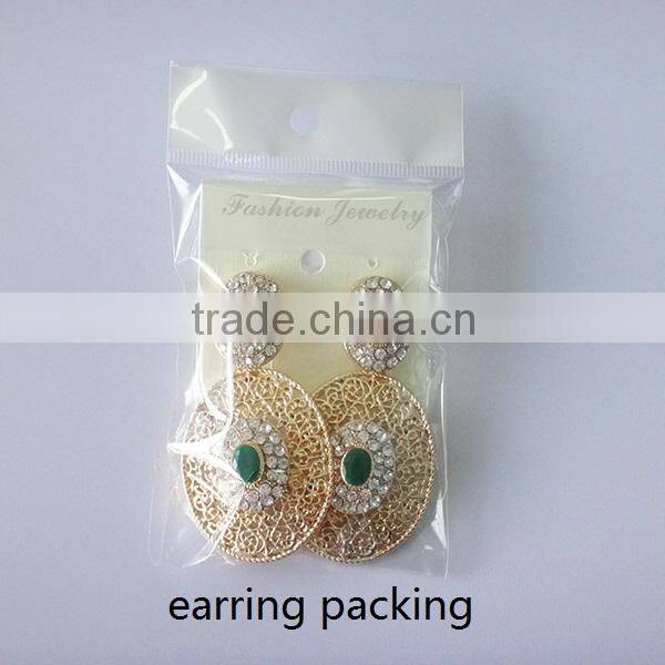 Morcco style hoop diamond earrings wholesale for girl drop gold earrings