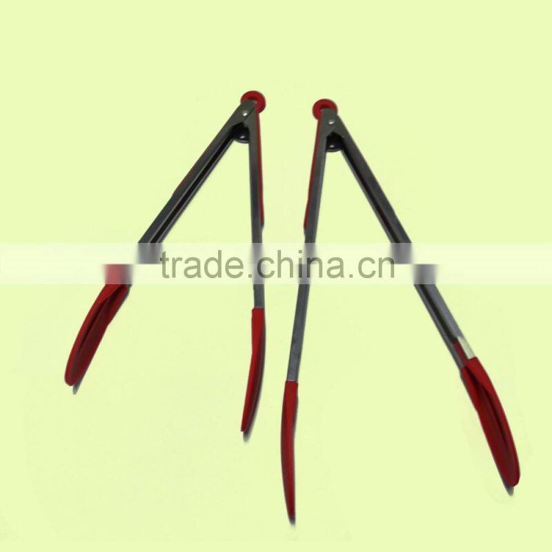 OEM factory China alibaba kitchen tools Silicone 304 BBQ tong