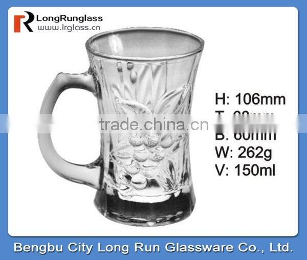LongRun 12oz charming carved fancy drinking tableware glass water glass cup
