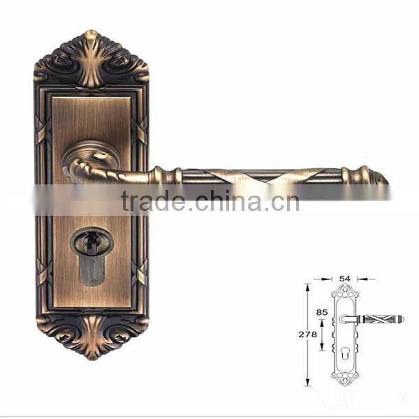 gold hotel smart lock with rfid card key system