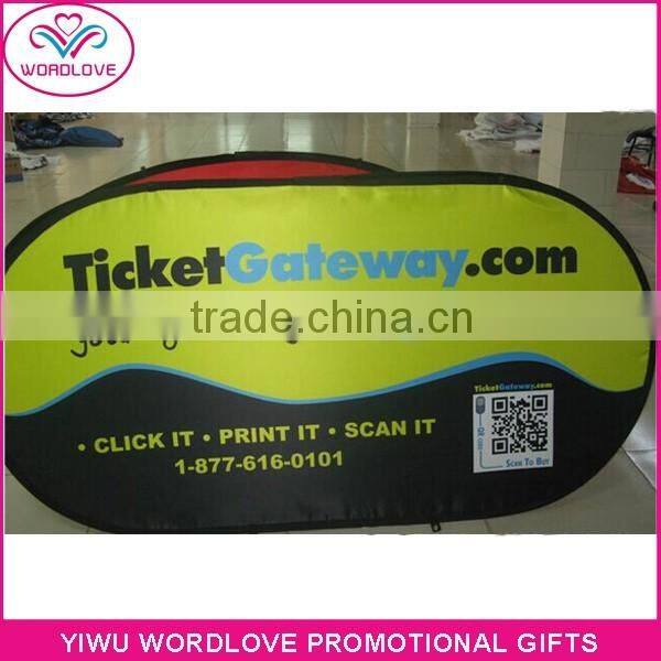 2016 China hot sell new items 100% polyester A frame pop out banner,dye sublimation folding custom pop up banner for advertising