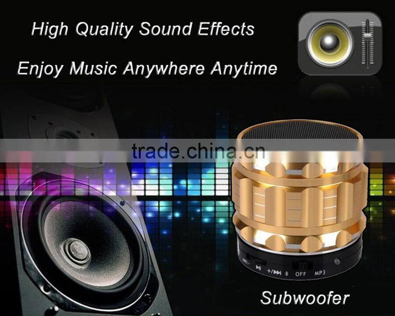 New Arrive S28 Metal Mini Stereo Portable Handfree Bluetooth Speaker Mic+TF Card Slot Wireless Speakers 5 Colors JL*DA1073#C8*50