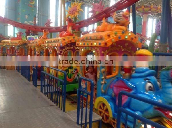 Electric train for kids used amusement park rides elephant track train for sale