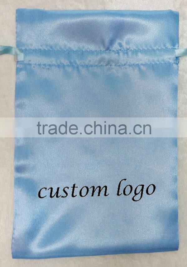 satin lingerie bag with drawstring close