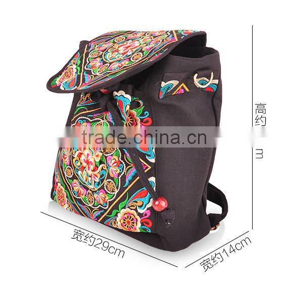 2016 New Design fashion bags for ladies ethnic embroidery backpack