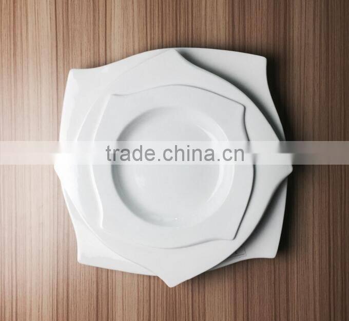 9'' wedding dinning rotating perfert design ceramic porcelain dinner plate stock
