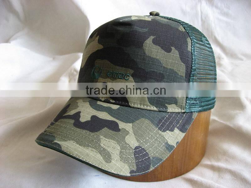 Wholesale Cheap Camo Trucker caps with Flat Embroidery