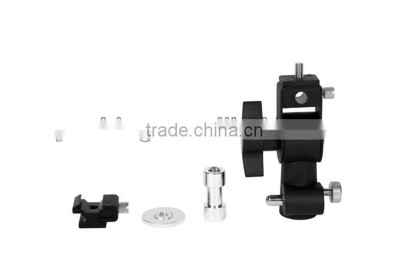 Full-function camera flash lamp D-shape hot shoe socket bracket for flash trigger light stand and umbrella