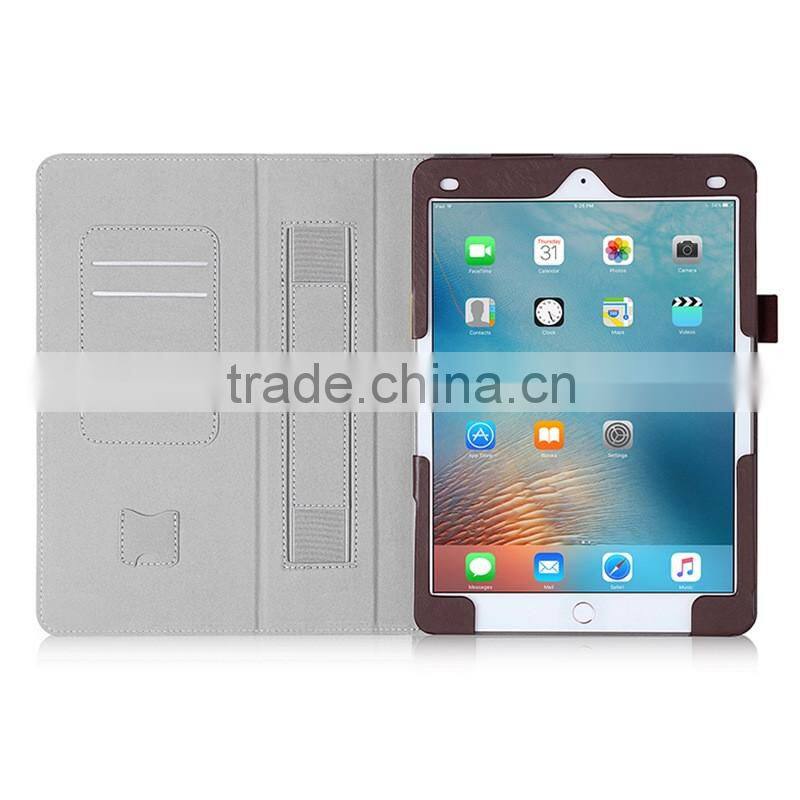 Hand Strap Wallet Leather Case Cover for ipad pro 9.7 inch customize tablet case manufacturer