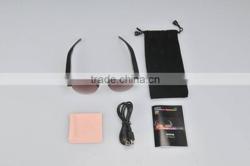 1920*1080 full hd 1080p dvr mini sunglasses hidden camera