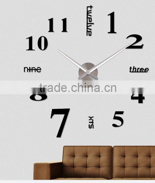 Excellent Luxury DIY 3D Wall Clock Mirror Stickers Watch!