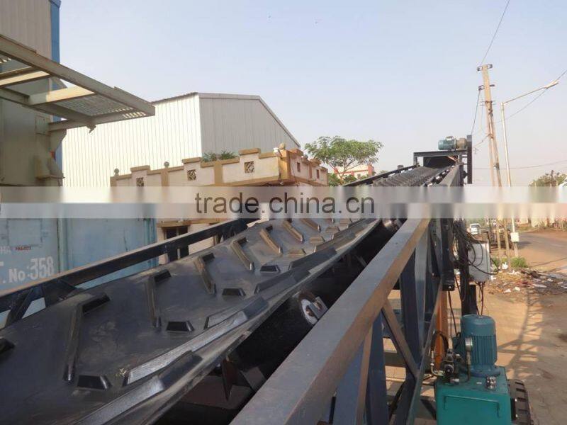 belt conveyor for truck loading unloading trough conveyor rubber belt