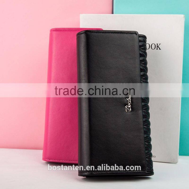 rose red fashion trendy women wallet purse hand bags leather