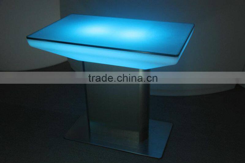 led glass top stainless base perspex coffee table