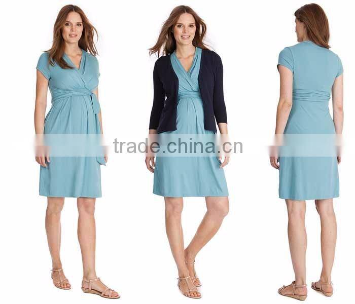 Spring summer new maternity breastfeeding rap one piece