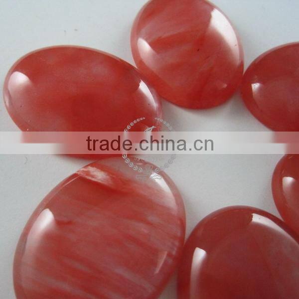 30x40mm big oval red artificial cloudy pattern glass cabochon DIY jewelry supplies findings 4120091