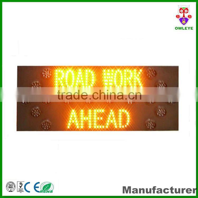 High luminance solar LED construction sign