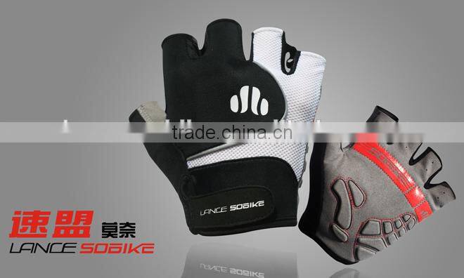 Soomom half finger sublimation custom made cool bicycle gloves