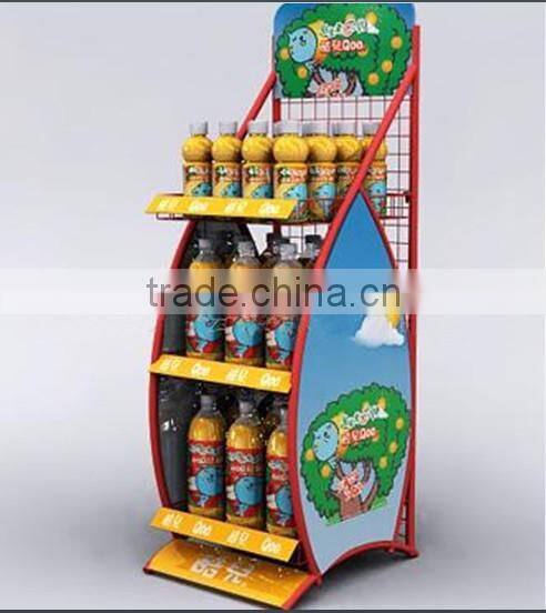 2016 trending products 4 tiers retail water bottle display rack