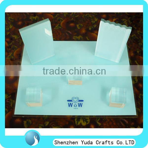 Square countertop plexiglass bracelets ring cube holder acrylic necklaces display stand jewelry display block