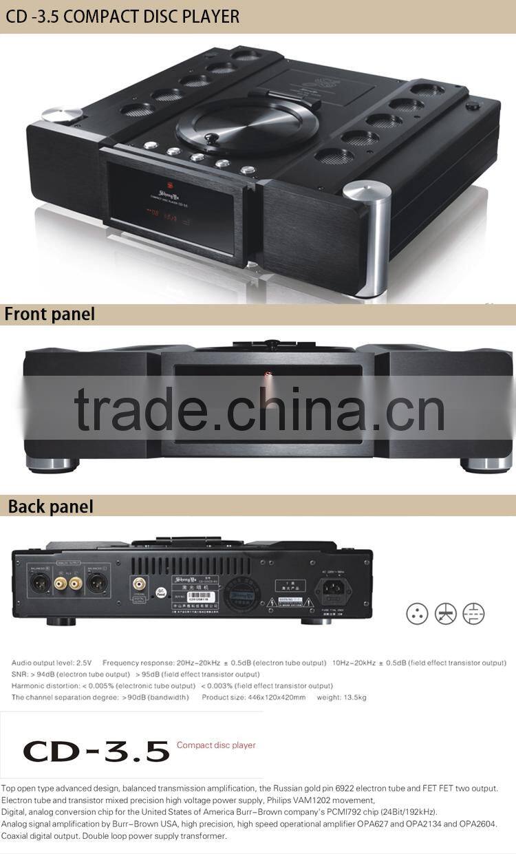 Top open type advanced design balanced transmission amplification classical cd player compact disc player