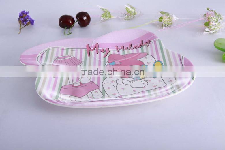 EU standard melamine dinner plate and bowl with cartoon design printing