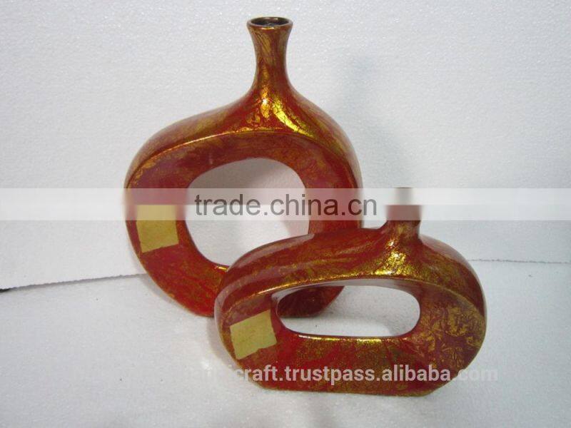 Handmade Flower Ceramic Vase from traditional village Viet Nam