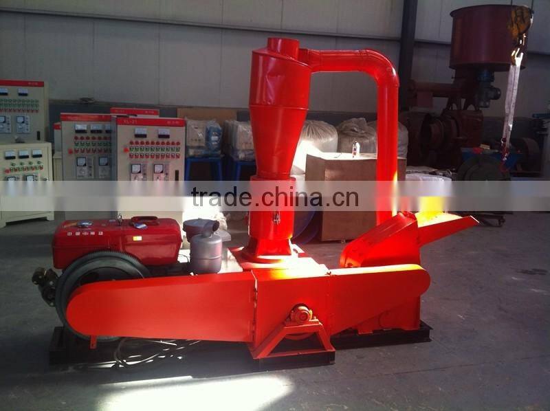 supply diesel motor drived sawdust pellet making machine connect crusher