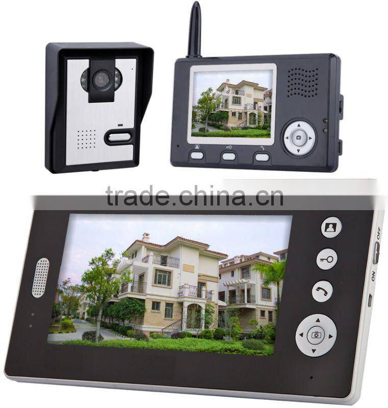 7" Digital Color Video Doorphone Wireless 7 inch Door Phone
