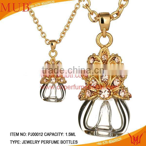 Elegant Jewelry Pendant Glass Perfume bottle jewelry