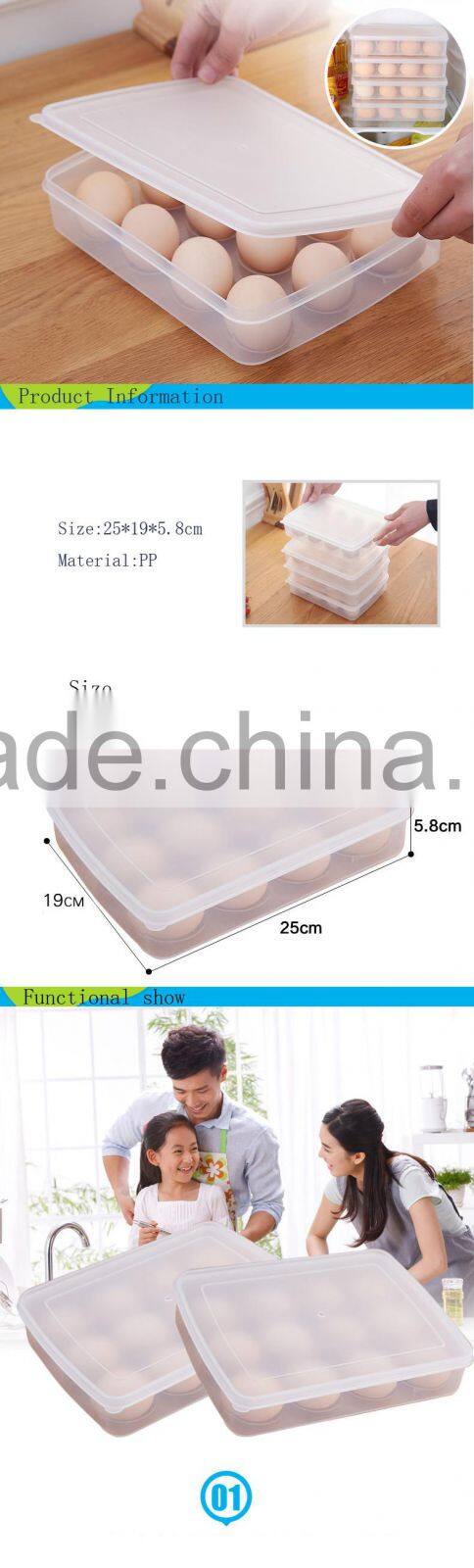Egg Container Holder Box Refrigerator Storage Tray for 12 eggs