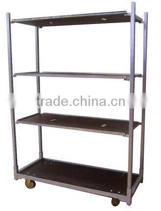 EL-708 metal storage shelf with wheels