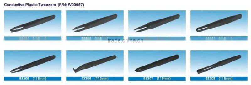 antistatic conductive plastic black tweezers factory