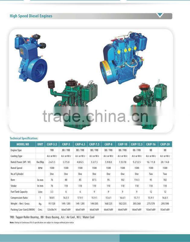 Petter Type High Speed Diesel Engine
